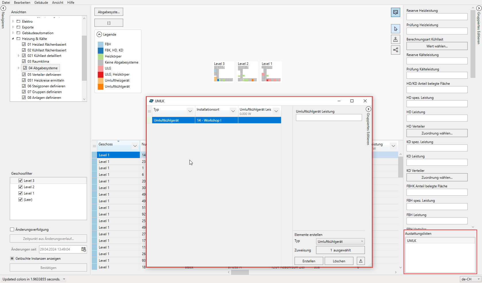 Ausstattungsliste alt