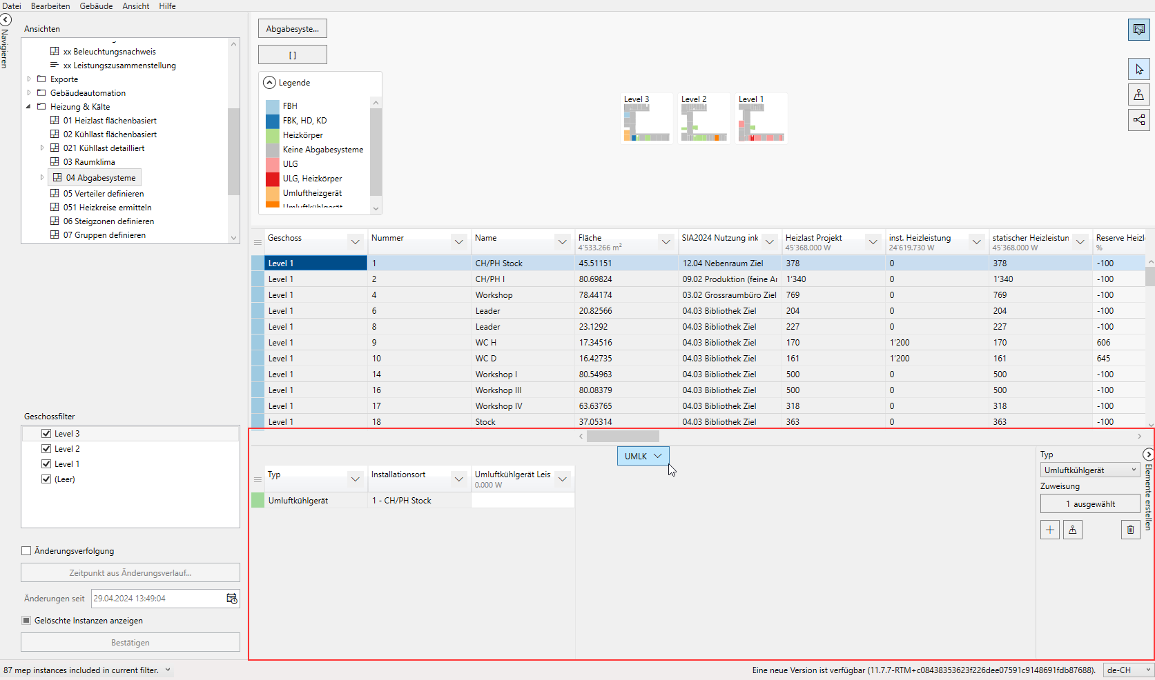 Ausstattungsliste neu