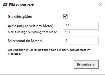 Bildexport Dialog