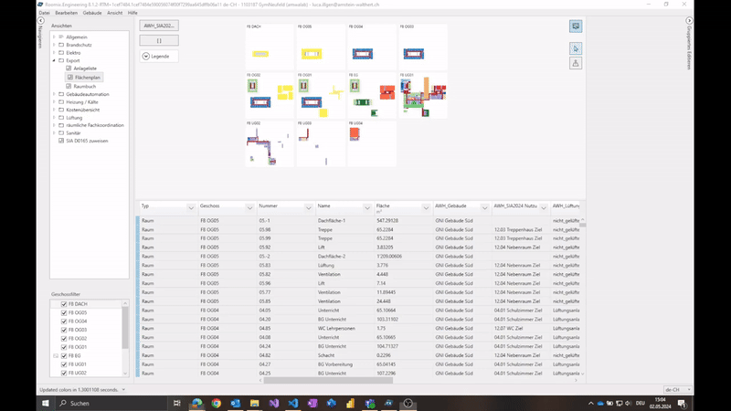 Flächenplan Bildexport