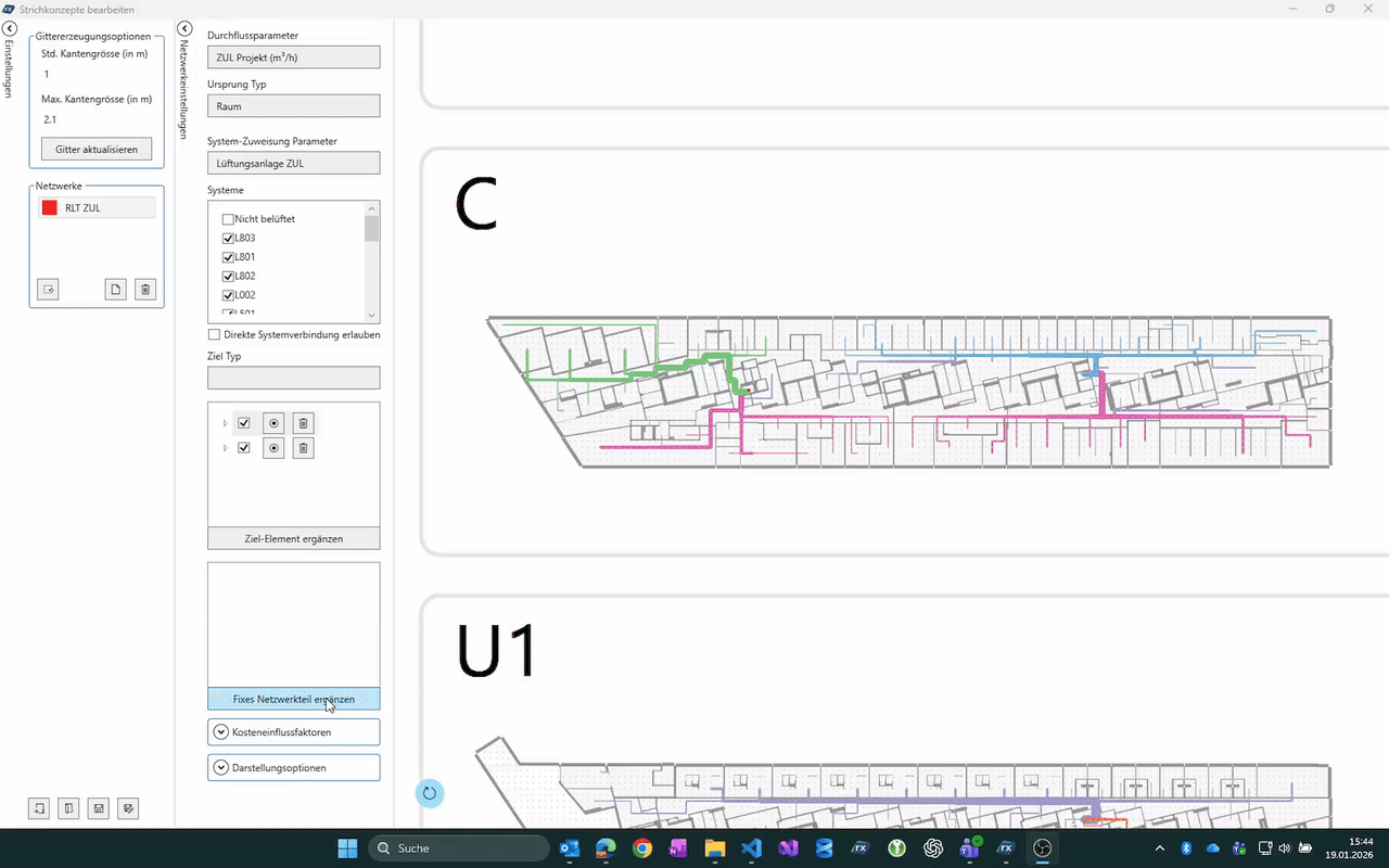 Leitungsführung vorschlagen