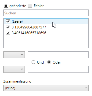 Spaltenfilter erweitert