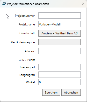 Projektinformationen bearbeiten