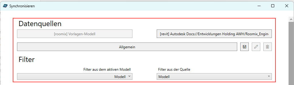 Datenquelle einstellen