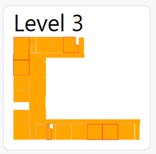 Rote Umrandung Räume