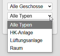 Typenfilter im Viewer